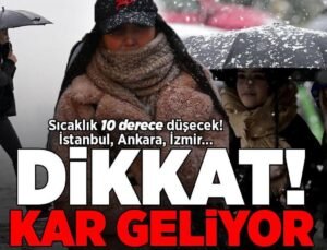 Son Dakika Hava Durumu Haberleri: Meteoroloji’den kar alarmı! Tarih belli oldu